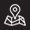Map icon with location pin graphic.